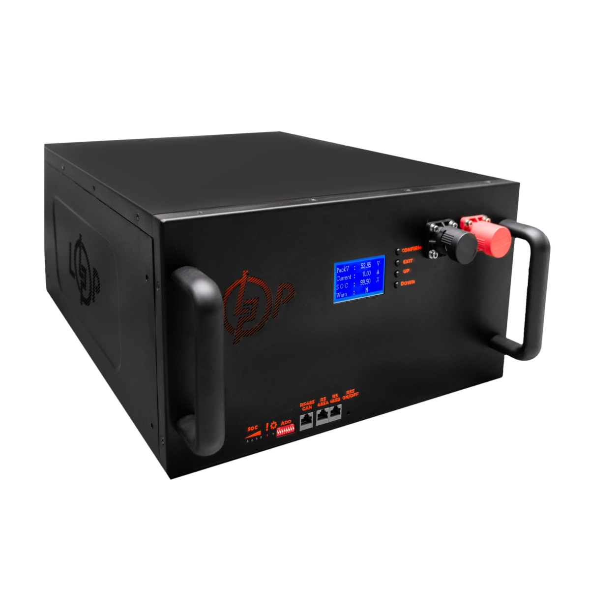 Акумулятор LogicPower LP LiFePO4 51,2V - 160 Ah (8192Wh) (BMS 200A/100А) LCD метал RM Smart RS485/CAN - Зображення 3