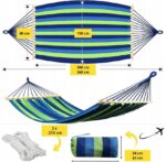 Садовий гамак Tutumi на 2 особи гойдалка XXL міцна посилена велика арка + сумка