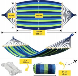Садовий гамак Tutumi на 2 особи гойдалка XXL міцна посилена велика арка + сумка
