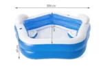 Круглий надувний басейн для дітей Bestway 213 x 206 см синій (54153) - Зображення 6
