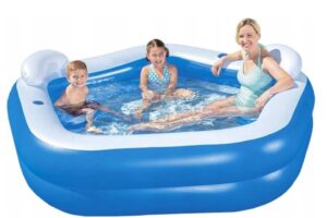 Дитячий надувний басейн Creative Kids 47612 213x206x60 см із сидіннями і подушками