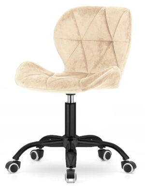 Офісне крісло на чорній ніжці Lugano бежеве