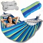 Садовий гамак Tutumi на 2 особи гойдалка XXL міцна посилена велика арка + сумка
