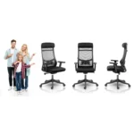 Офісне крісло з мікросітки Sofotel Brema чорне - Зображення 11