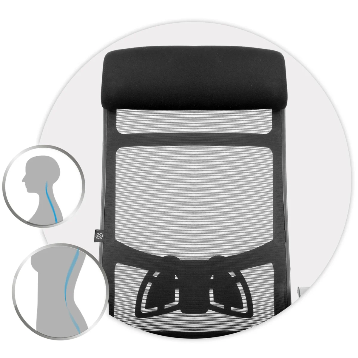 Офісне крісло з мікросітки Sofotel Brema чорне - Зображення 13