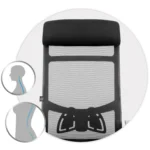 Офісне крісло з мікросітки Sofotel Brema чорне - Зображення 13