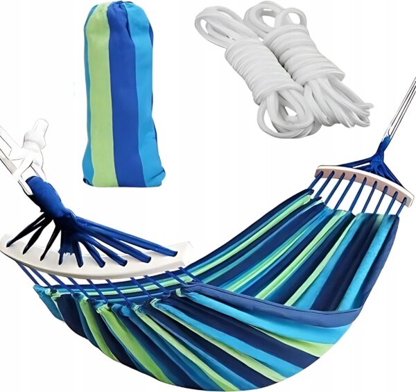 Садовий гамак Tutumi на 2 особи гойдалка XXL міцна посилена велика арка + сумка