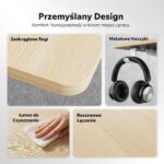 Геймерський комп'ютерний стіл SENSE7 Nojo LIGHT 140 см x 70 см white - pine - Зображення 4