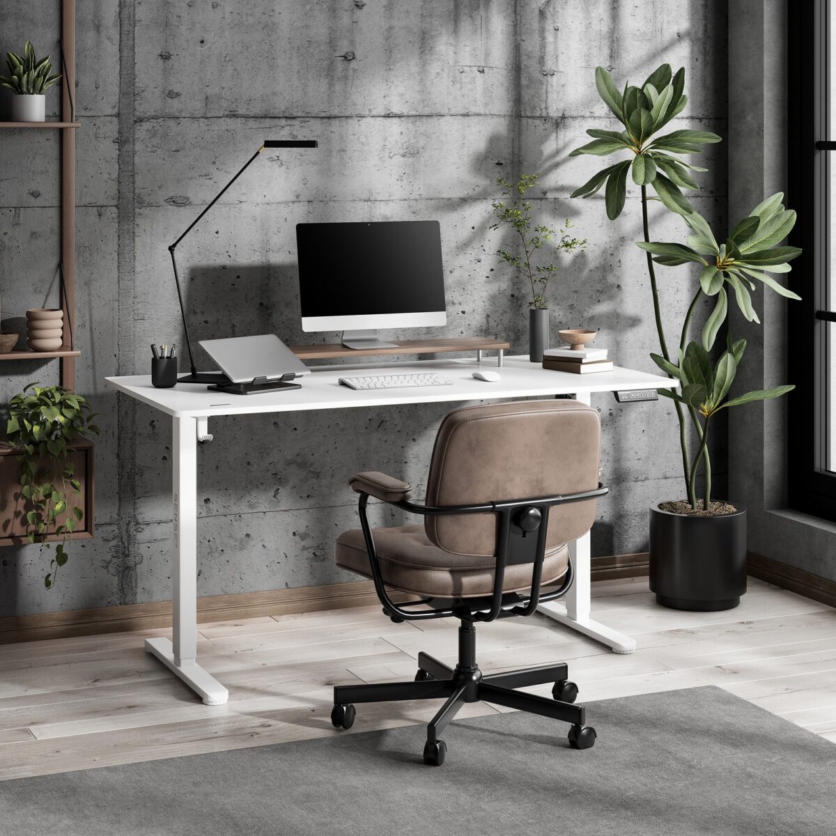 Геймерський комп'ютерний стіл SENSE7 Nojo LIGHT 140 см x 70 см Білий - Зображення 2