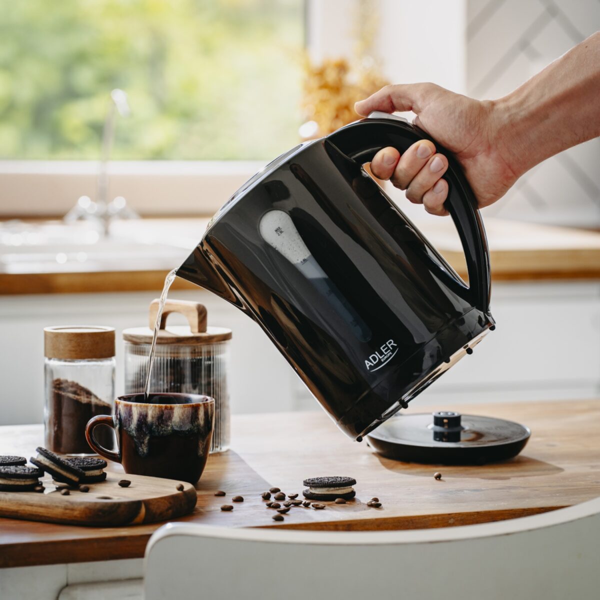 Чайник Adler AD 1244 360° 2.5л 2200Вт Чорний - Зображення 14