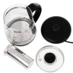 Скляний чайник із заварником Adler AD 1299 Чорний 2200Вт 1.5л з контролем температури та заварювальним блоком