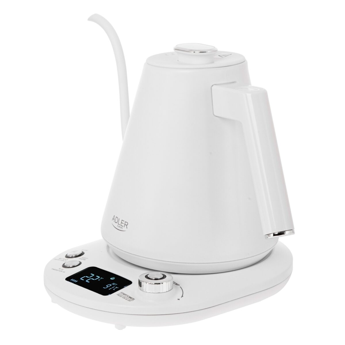 Чайник електричний з регулятором Adler AD 1349 white 1L LED