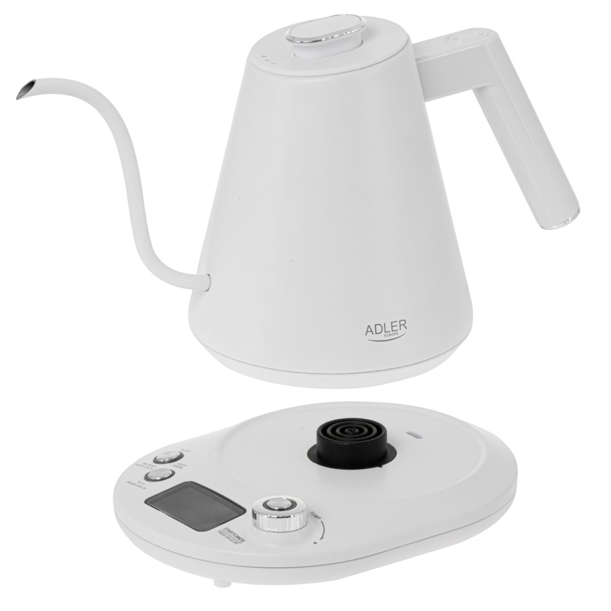 Чайник електричний з регулятором Adler AD 1349 white 1L LED