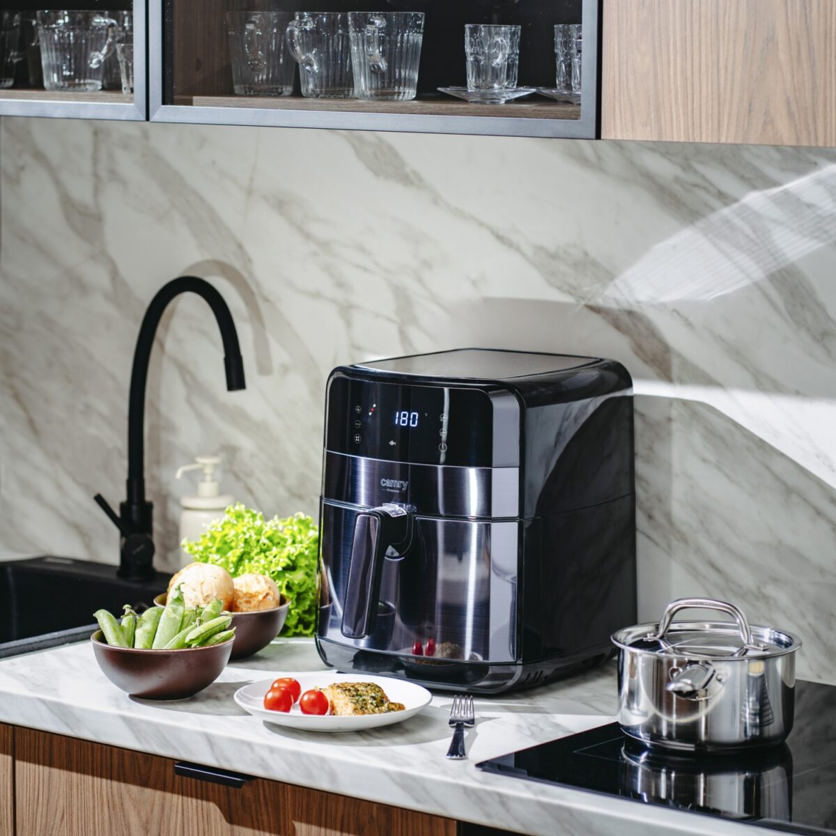 Аерогриль Camry CR 6311b Аерофритюрниця 9 програм Black 5л