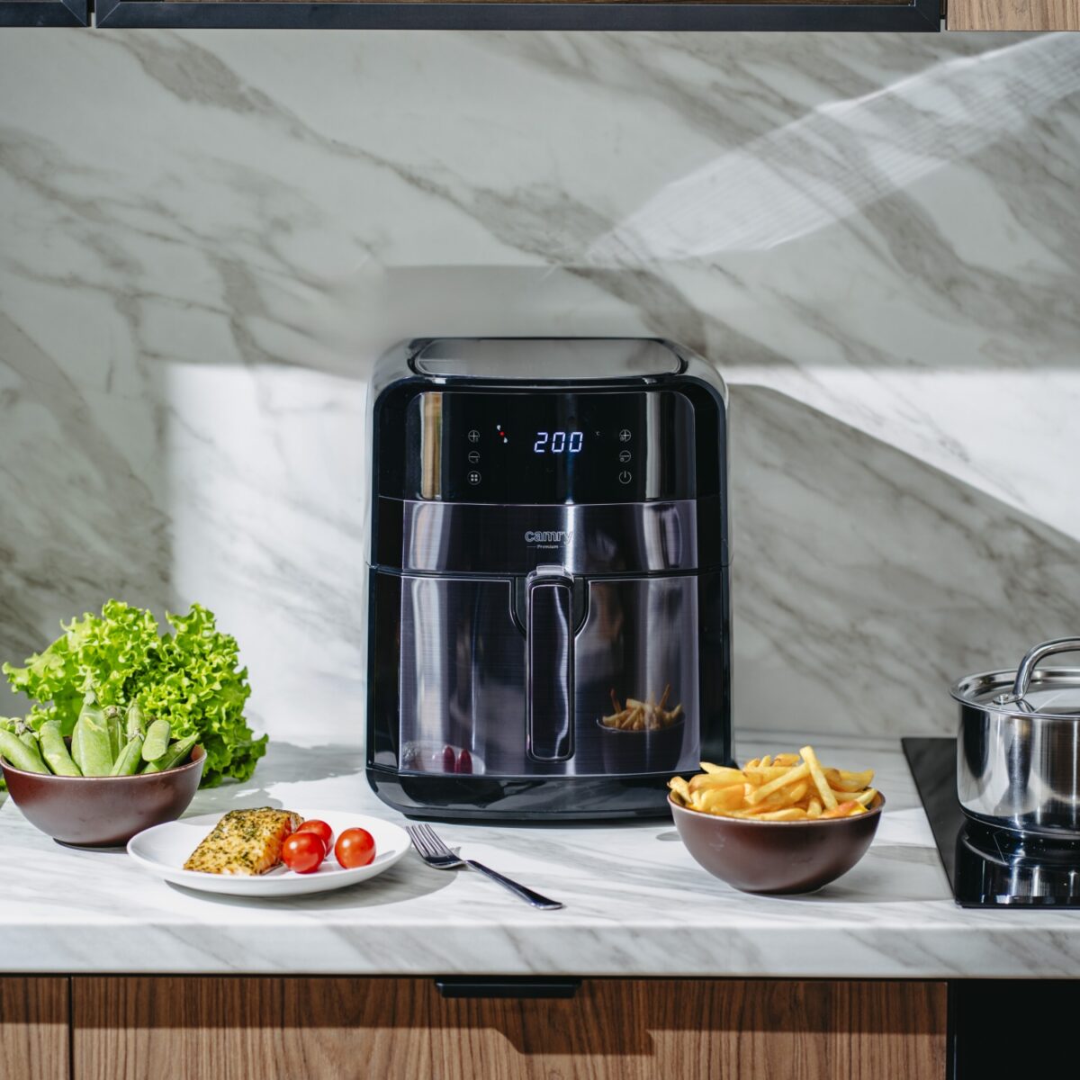 Аерогриль Camry CR 6311b Аерофритюрниця 9 програм Black 5л