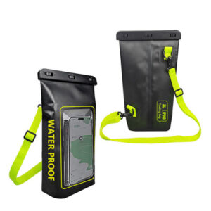 Велика водонепроникна багатофункціональна сумка для мобільного телефону чорна