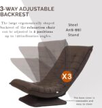 Розкладне крісло OSLO O2 коричневе для дому або офісу - Зображення 3