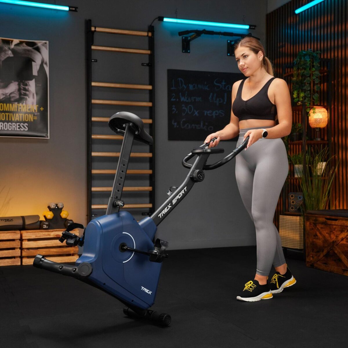 Велотренажер з магнітним механізмом Trex Sport TX-380MB RIGON темно-синій - Зображення 5