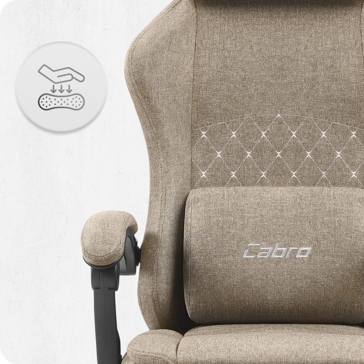 Ігрове геймерське крісло Cabro C503 бежеве-тканина - Зображення 7