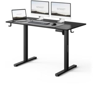 Геймерський комп'ютерний стіл SENSE7 Nojo LIGHT 120см x 60см Black