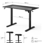 Геймерський комп'ютерний стіл SENSE7 Nojo LIGHT 120см x 60см Black - Зображення 7