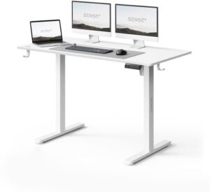 Геймерський комп'ютерний стіл SENSE7 Nojo LIGHT 120см x 60см White