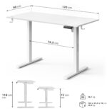 Геймерський комп'ютерний стіл SENSE7 Nojo LIGHT 120см x 60см White - Зображення 8