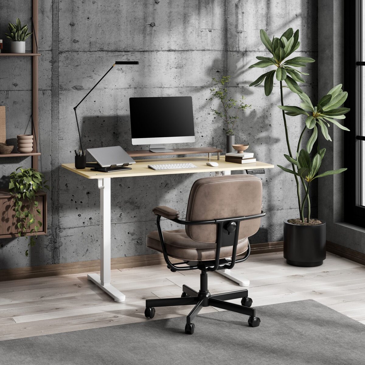 14490996_1_f Геймерський комп'ютерний стіл SENSE7 Nojo LIGHT 120см x 60см white vs pine - Зображення 2