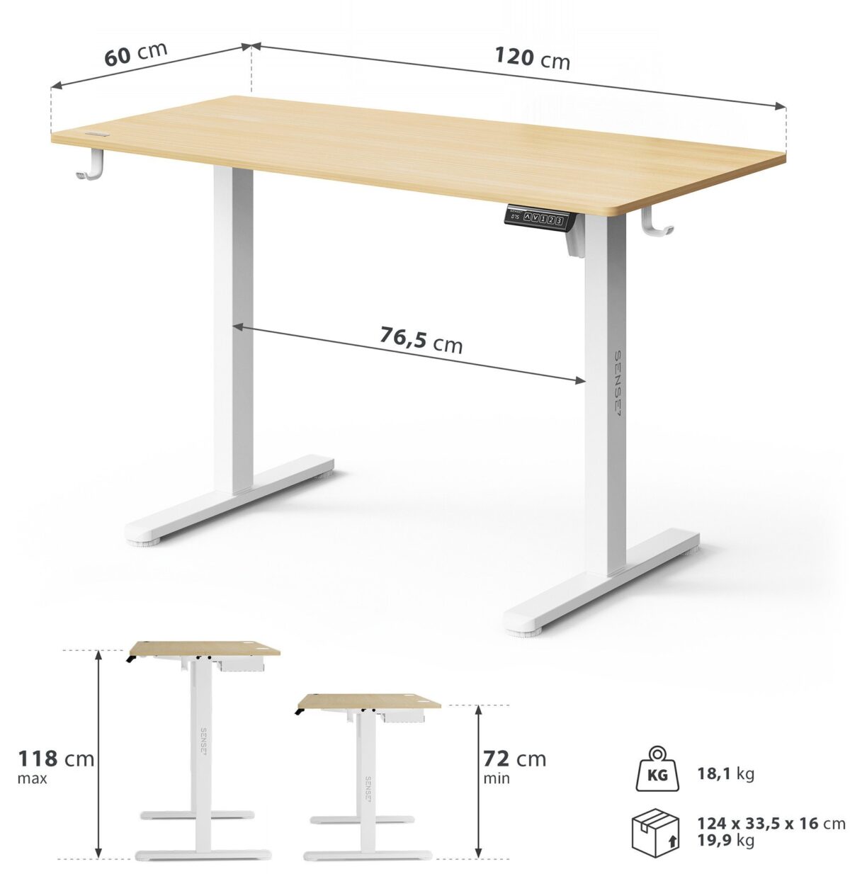 14490996_8_f Геймерський комп'ютерний стіл SENSE7 Nojo LIGHT 120см x 60см white vs pine - Зображення 8