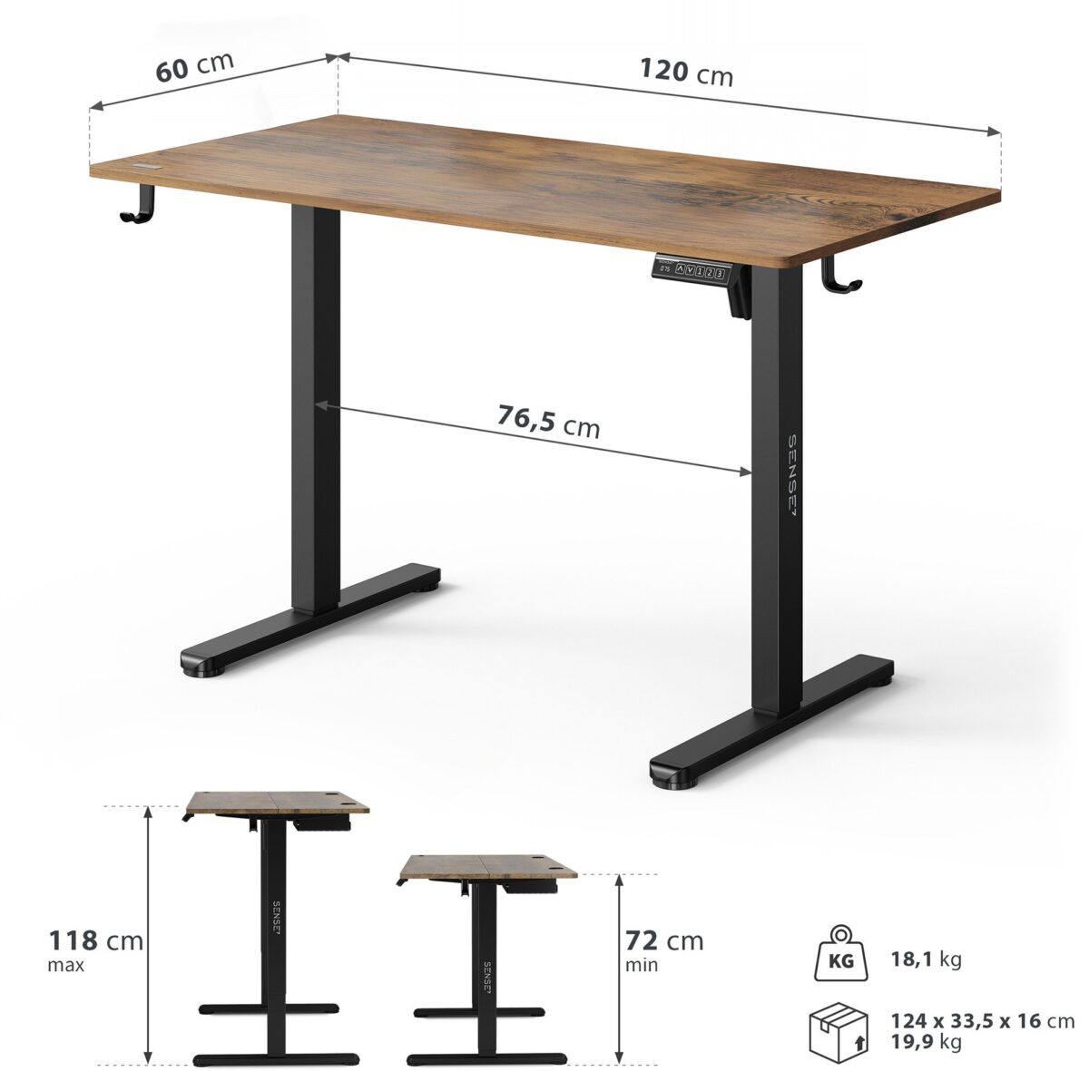 14491002_12_f Геймерський комп'ютерний стіл SENSE7 Nojo LIGHT 120см x 60см Wenge - Зображення 8