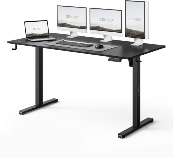 Геймерський комп'ютерний стіл SENSE7 Nojo LIGHT 140см x 70см Black