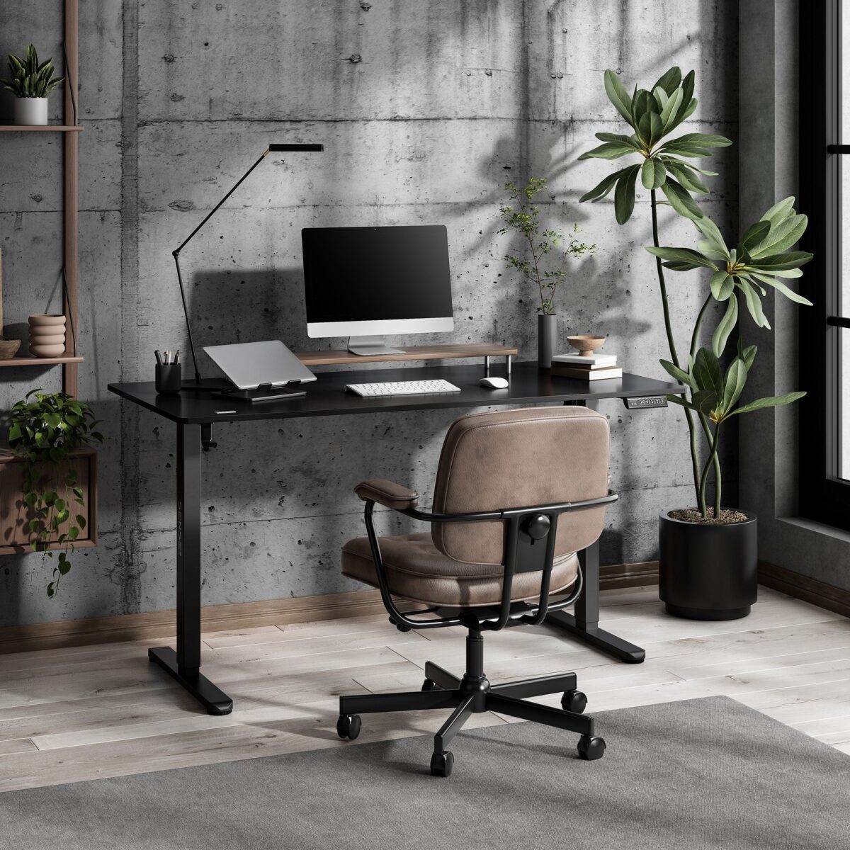 Геймерський комп'ютерний стіл SENSE7 Nojo LIGHT 140см x 70см Black - Зображення 2