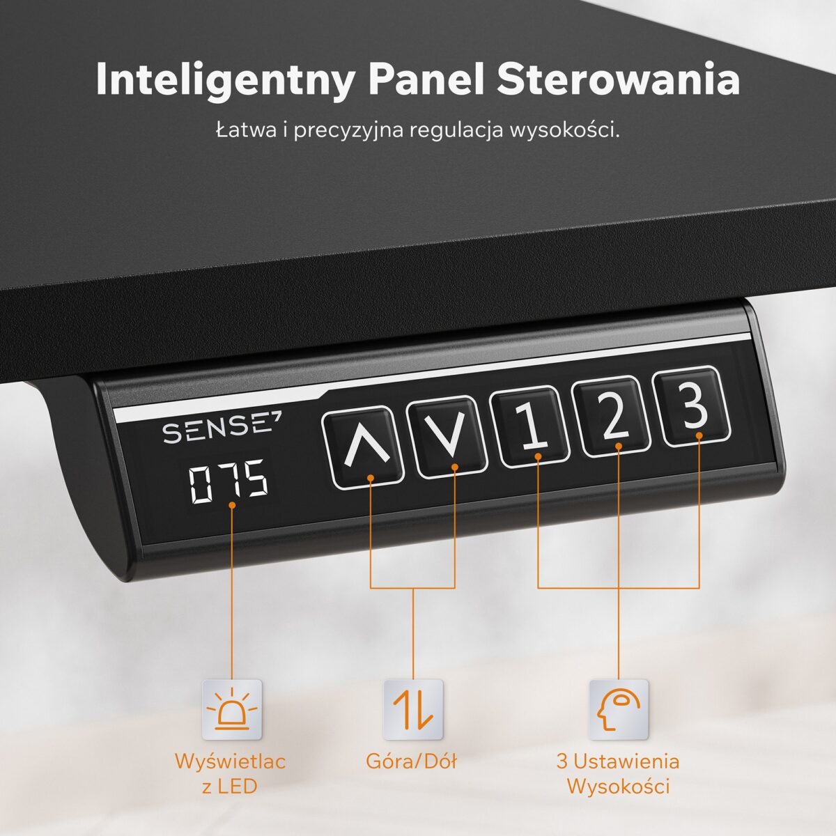 Геймерський комп'ютерний стіл SENSE7 Nojo LIGHT 140см x 70см Black - Зображення 7