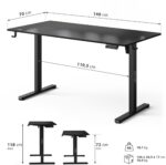 Геймерський комп'ютерний стіл SENSE7 Nojo LIGHT 140см x 70см Black - Зображення 8