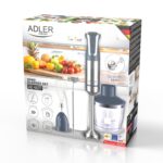 Ручний блендер міксер подрібнювач Adler AD 4627 Grey 1800W – це універсальний кухонний пристрій із потужністю 1800 Вт для швидкого подрібнення, змішування та збивання.