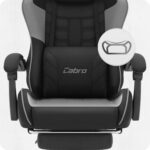Ігрове комп'ютерне крісло Cabro C501 Чорно-сіре тканина - Зображення 6