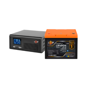 Комплект резервного живлення LogicPower LP ДБЖ + літієва (LiFePO4) батарея (UPS В1000 + АКБ LiFePO4 1280W)