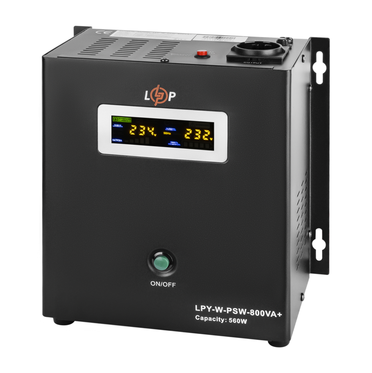 ДБЖ з правильною синусоїдою 12V LogicPower LPY-W-PSW-800VA+(560Вт)5A/15A - Зображення 5