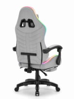 Ігрове крісло для геймерів Cabro C501 світлодіодне тканина сіре