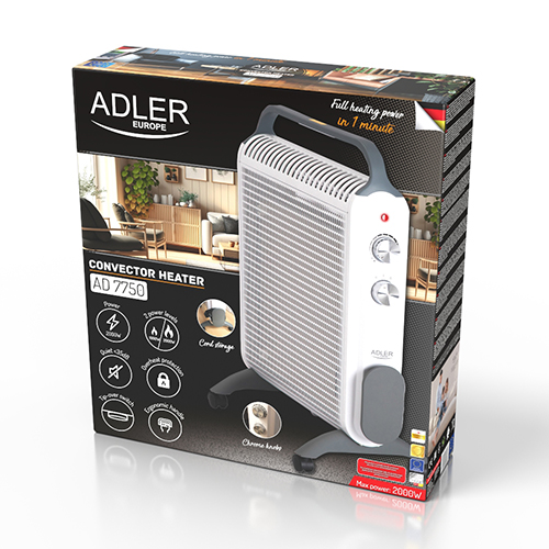 ad_7750_7 Конвекторний обігрівач Adler AD 7750 IP24 1000Вт - 2000Вт