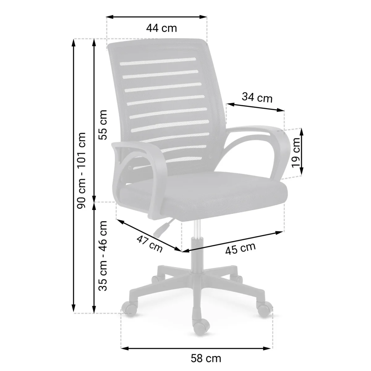 Офісне крісло з мікросітки Sofotel Iliana 242100