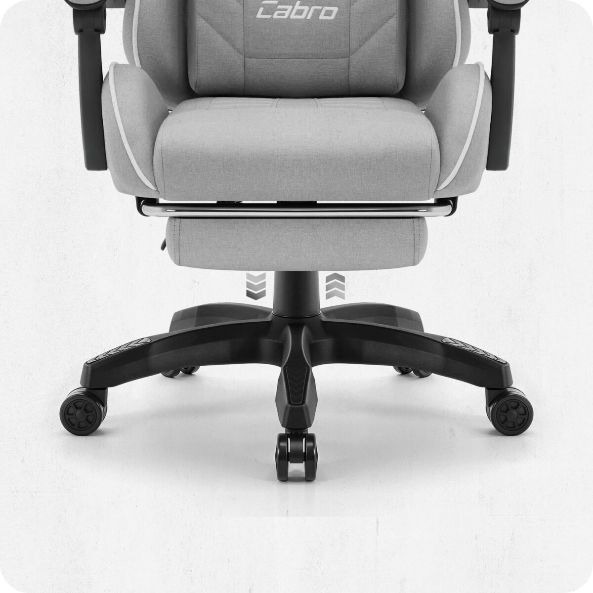 Ігрове геймерське комп'ютерне крісло Cabro C501 сіро-біле тканина - Зображення 9