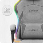 Ігрове геймерське комп'ютерне крісло Cabro C502 тканина світлодіодне сіре - Зображення 5