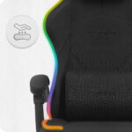 Ігрове комп'ютерне крісло Cabro C502 світлодіодне чорне-тканина - Зображення 5