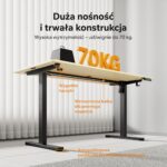 Геймерський комп'ютерний стіл SENSE7 Nojo LIGHT 140 см x 70 см black pine - Зображення 4