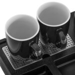 Чайний набір готельний чайник Adler AD 1387 з нержавіючої сталі 1.2л вітальний піднос з чашками та відділеннями