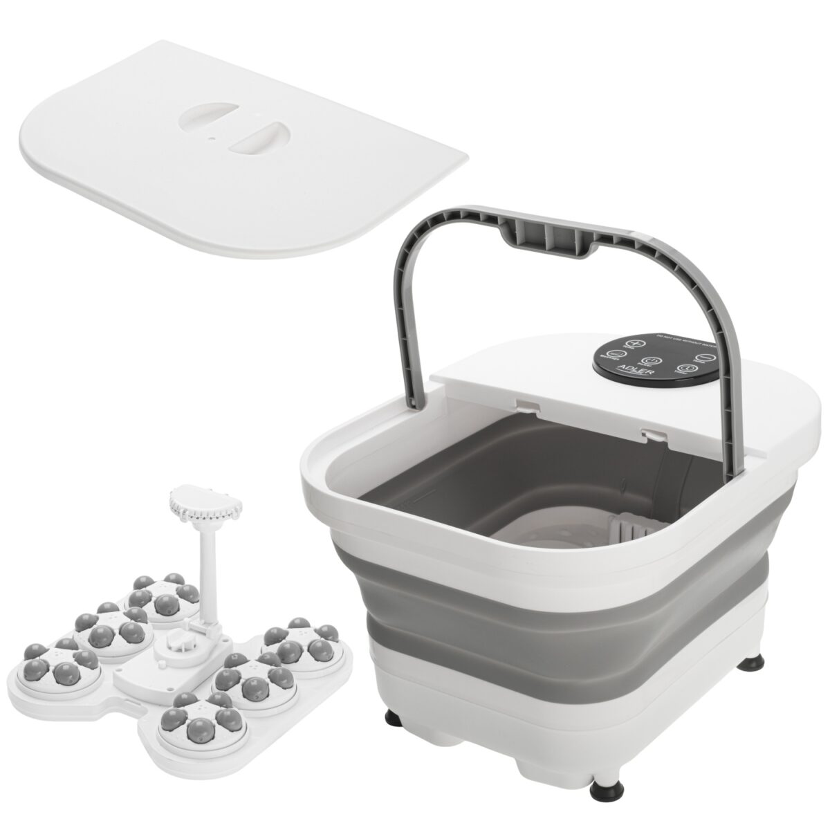 Гідромасажна ваночка для ніг Adler AD 2182 з механічним масажем підігрівом води та світлодіодною панеллю 3.1кг 9.8л 500Вт