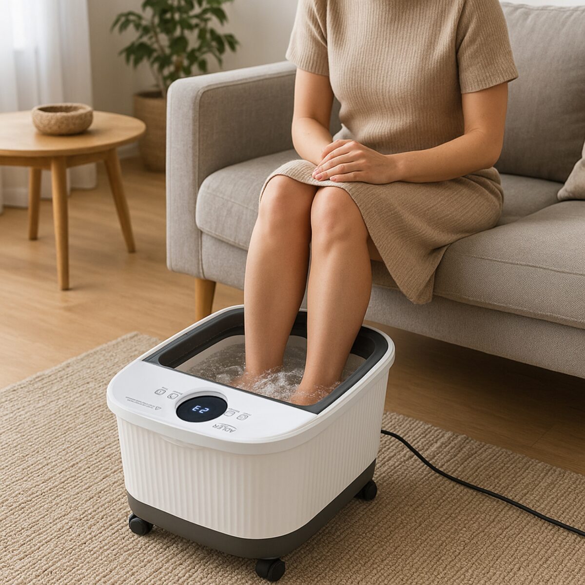 Гідромасажер для ніг Adler AD2184 Deluxe з механічним масажем 4+4 ролики 16.7л