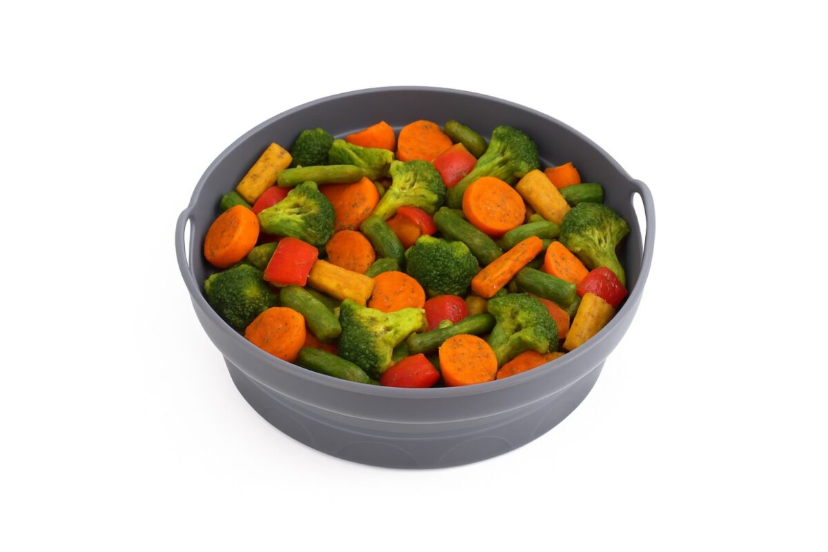 Силіконовий піднос контейнер для аерофритюрниці Adler AD 6734 круглий діаметр 20.3см