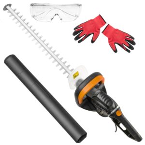 Електричні ножиці до живоплоту паркану із кущів і гілок дерев Adler AD 6814 з довжиною леза 61 см та лазерними лезами